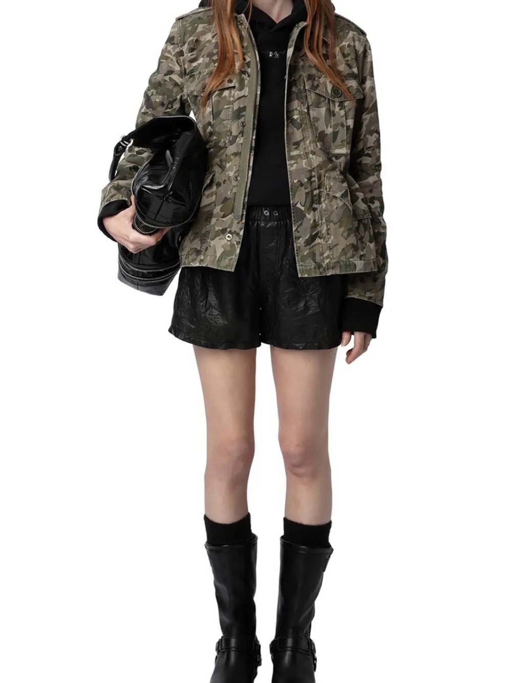 Zadig & Voltaire Krissa Camo Jacket MSRP $448